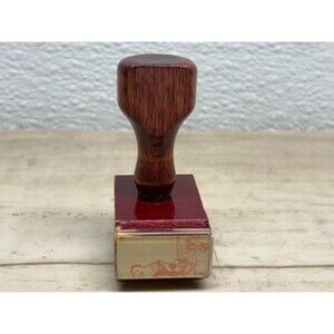 Vtg 1992 Wooden Rubber Stamp Handle Carousel Horse